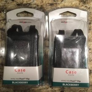 Rare Leather Case for Blackberry Pearl Qty 2